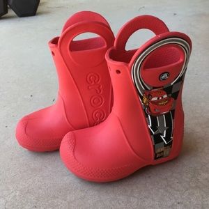 CROCS red Lightning McQueen rain boots